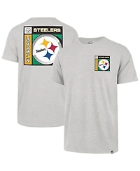 47 Brand Men's Gray Pittsburgh Steelers Chrome Plate Franklin T-Shirt