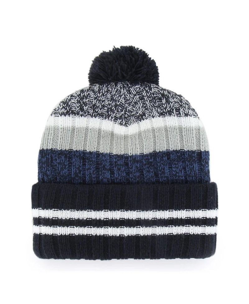 '47 Brand Men's Navy Dallas Cowboys Quiver Cuffed Pom Knit Hat