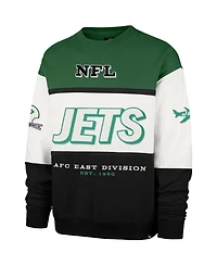 47 Brand Men's Kelly Green/Black New York Jets Throwback Breeze Maximalist Sweatshirt
