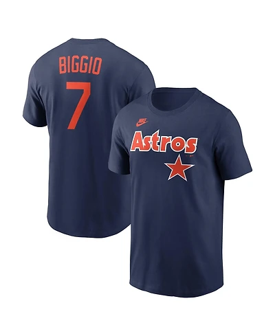 Nike Men's Craig Biggio Navy Houston Astros Cooperstown Collection Name Number T-Shirt