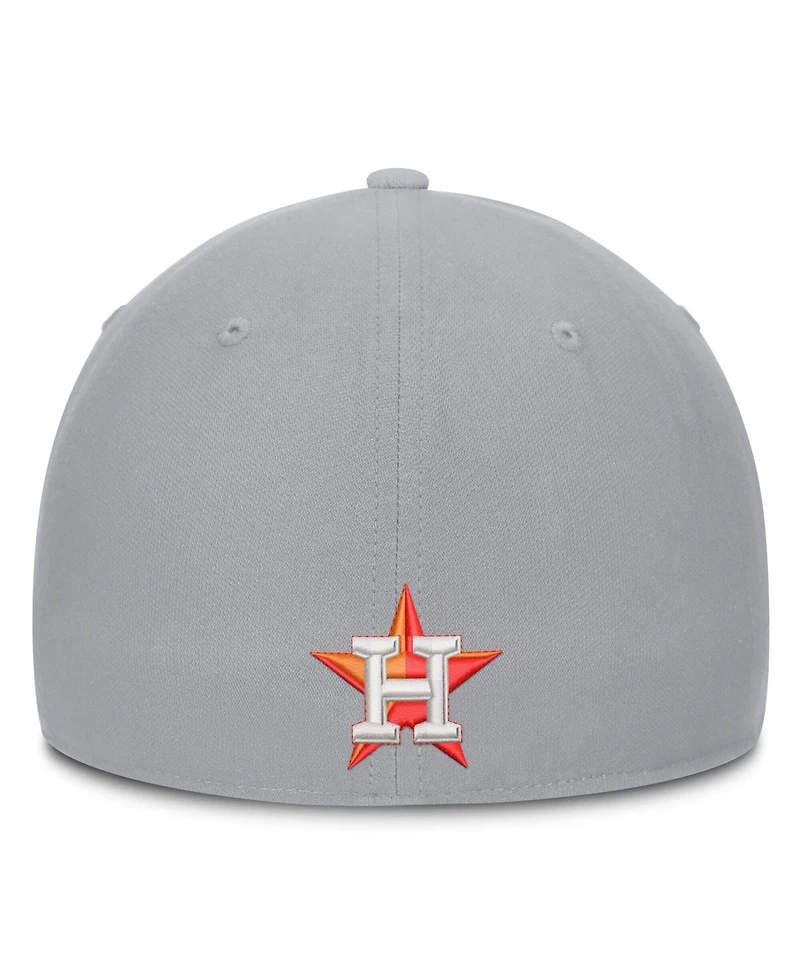Nike Men's Gray Houston Astros Primetime Rise Dri-fit Flex Hat