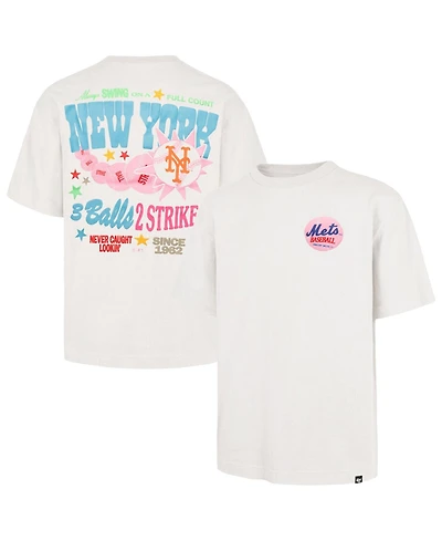 '47 Brand Men's and Women's Cream New York Mets Turnpike Chuck Foundation T-Shirt