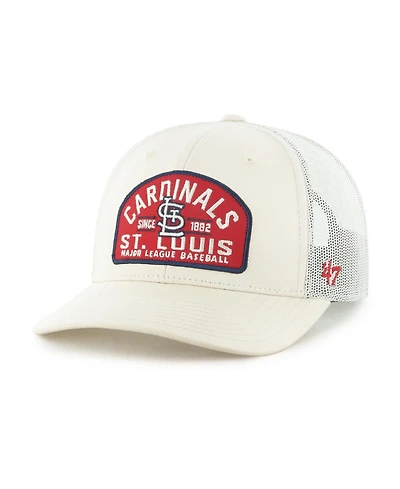 47 Brand Men's Cream St. Louis Cardinals Leland Adjustable Trucker Hat
