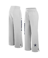 Nike Women's Gray Dallas Cowboys Primetime Phoenix Fleece Wide-Leg Sweatpants