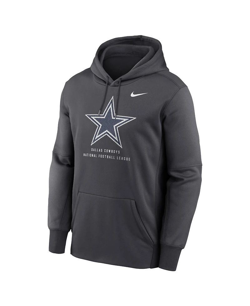 Nike Men's Gray Dallas Cowboys Toss Sweep Therma-fit Hoodie