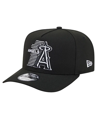 New Era Men's Black Los Angeles Angels Motion A-Frame 9FIFTY Snapback Hat
