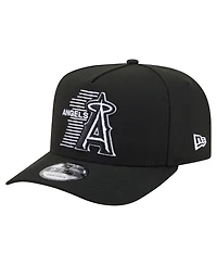 New Era Men's Black Los Angeles Angels Motion A-Frame 9FIFTY Snapback Hat