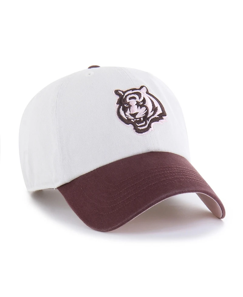 '47 Brand Men's and Women's Stone/Burgundy Cincinnati Bengals Love Letter Clean Up Adjustable Hat