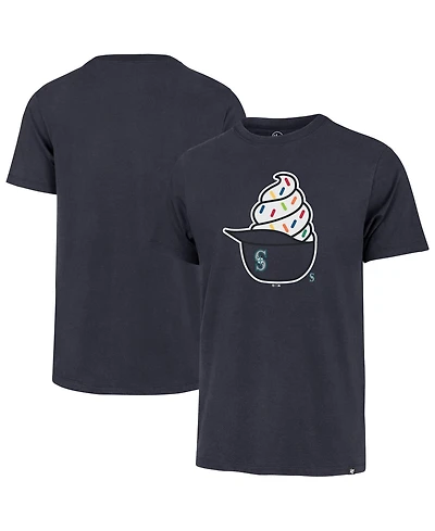 47 Brand Men's Navy Seattle Mariners Ice Cream Helmet Franklin T-Shirt