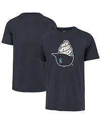 47 Brand Men's Navy Seattle Mariners Ice Cream Helmet Franklin T-Shirt