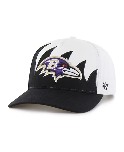 47 Brand Men's White Baltimore Ravens Jagged Hitch Adjustable Hat