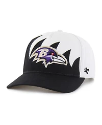 47 Brand Men's White Baltimore Ravens Jagged Hitch Adjustable Hat