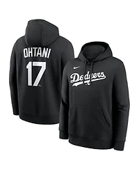 Nike Men's Shohei Ohtani Black Los Angeles Dodgers Player Name Number Club Pullover Hoodie