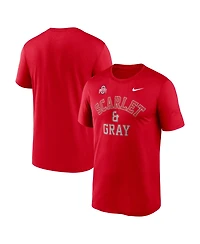Nike Men's Scarlet Ohio State Buckeyes Primetime Arch Mantra Legend Dri-fit T-Shirt