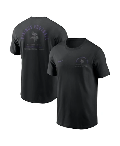 Nike Men's Black Minnesota Vikings Split Logo T-Shirt