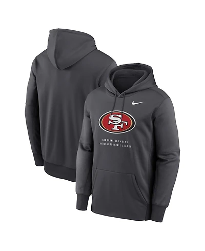Nike Men's Charcoal San Francisco 49ers Toss Sweep Therma-fit Hoodie