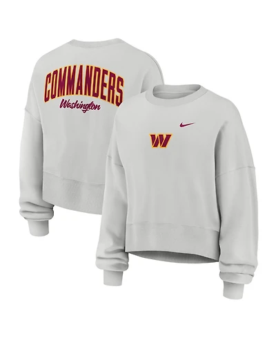 Nike Women's Gray Washington Commanders Oversized Primetime Phoenix Fleece Sweatshirt