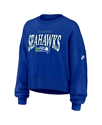 Nike Women's Royal Seattle Seahawks Oversized Phoenix Fleece Sweatshirt
