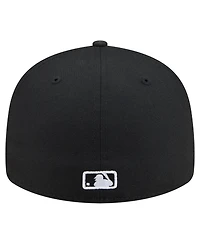 New Era Men's Black Athletics Americana Bald Eagle Pre-Curved 59FIFTY Fitted Hat