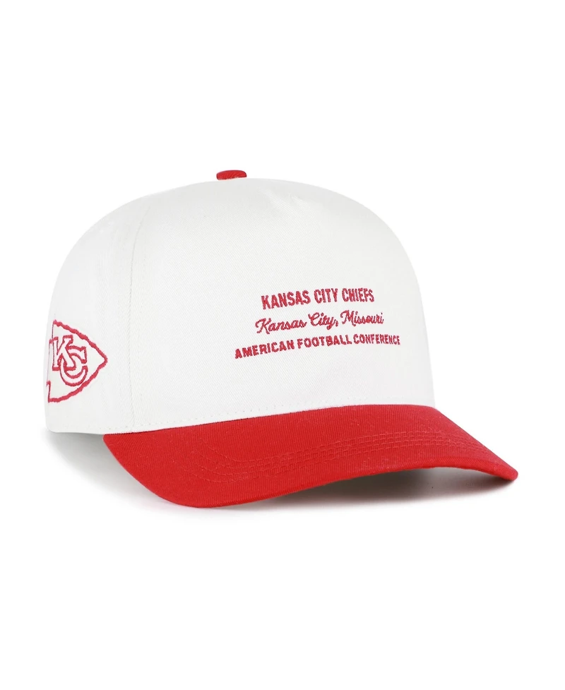 '47 Brand Men's White Kansas City Chiefs Contemporary Two-Tone Hitch Adjustable Hat