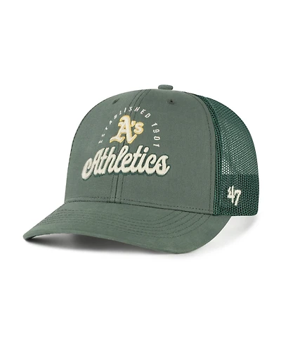 47 Brand Men's Green Athletics Pitstop Trucker Adjustable Hat