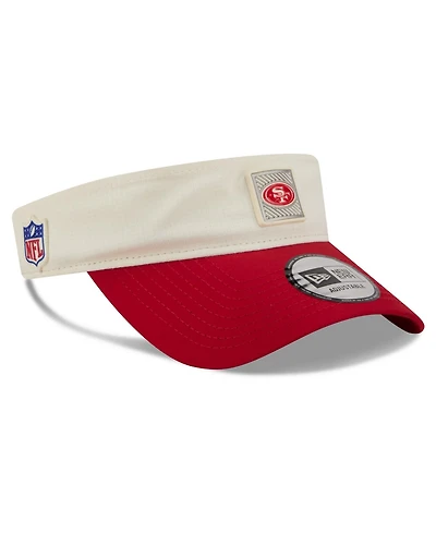 New Era Men's Cream/Scarlet San Francisco 49ers 2026 Nfl Training Camp Adjustable Visor