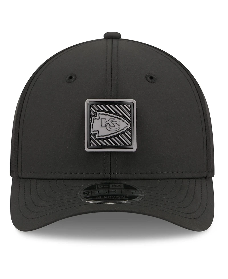 New Era Men's Black Kansas City Chiefs 2026 Nfl Training Camp 9FORTY Adjustable Hat