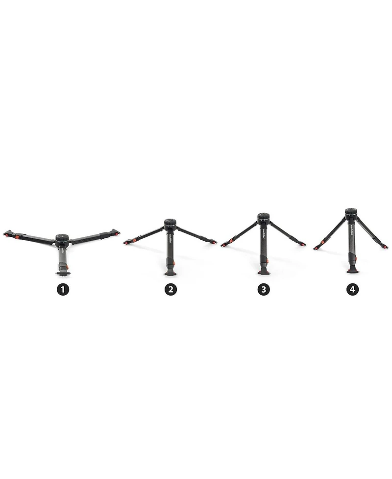 Sachtler Video 18 S2 Fluid Head with flowtech 100 3-Section Carbon Fiber Tripod, Mid-Level Spreader