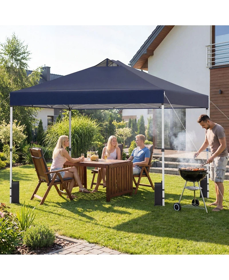 Gouun 10 x 10 ft Pop-Up Canopy Tent with Wheeled Storage Bag