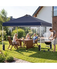 Gouun 10 x 10 ft Pop-Up Canopy Tent with Wheeled Storage Bag