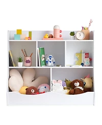 Slickblue Kids Bookcase and Toy Organizer Shelf for Playroom