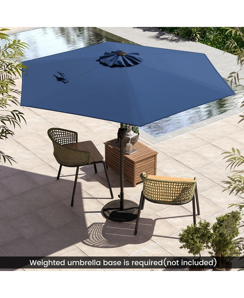 Gouun 7.5-Foot Outdoor Patio Market Umbrella with Push-Button Tilt
