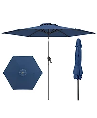 Gouun 7.5-Foot Outdoor Patio Market Umbrella with Push-Button Tilt