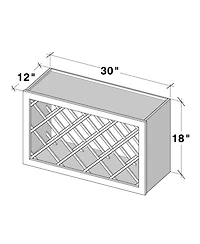 Boyel Living Wine Rack Wall Cabinet, Ready to Assemble Kitchen Cabinets Solid Wood Frame Wine Rack Storage Cabinet