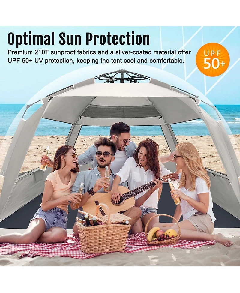 Aofar Pop Up Beach Tent Sun Shade Shelter Uv Protection