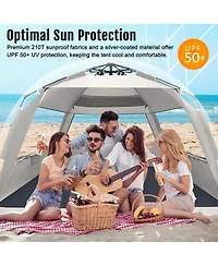 Aofar Pop Up Beach Tent Sun Shade Shelter Uv Protection
