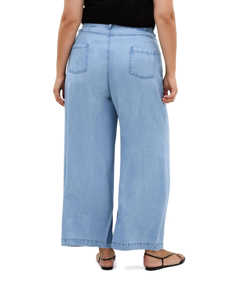 City Chic Plus Evani High-Rise Wide-Leg Pants