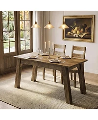 Tribesigns Rectangular Dining Table, Modern Kitchen Table with Heavy Duty Legs, Wooden Kitchen Furniture