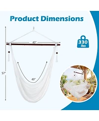 Gymax Caribbean Hammock Chair Large Soft-Spun Hanging Chair