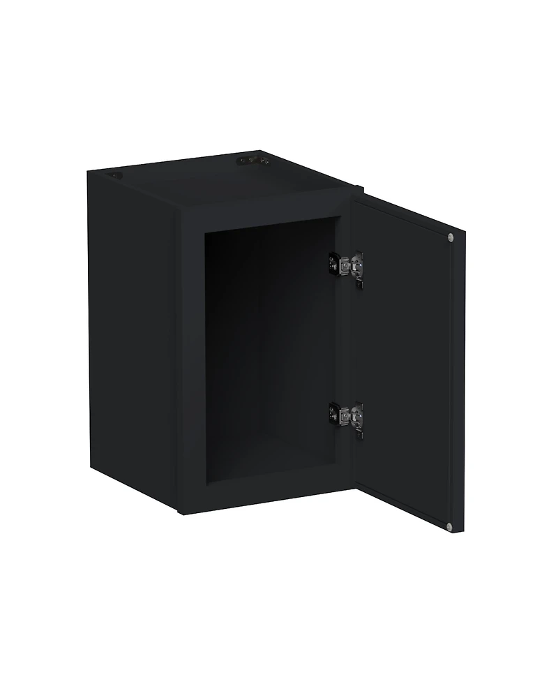 Boyel Living 12x18 inch Short Wall Cabinet, Ready to Assemble Kitchen Cabinet with Solid Wood Frame, Soft-Close Slides and Hinge