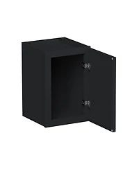 Boyel Living 12x18 inch Short Wall Cabinet, Ready to Assemble Kitchen Cabinet with Solid Wood Frame, Soft-Close Slides and Hinge