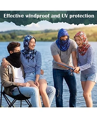 Piscifun 8 Pack Summer Balaclava Face Mask Uv Protection Breathable Full Head Cover Outdoor