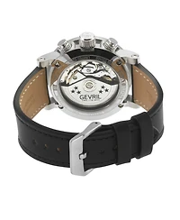 Gevril Men's Swiss Made Flat Iron Swiss Automatic Italian Leather Strap Watch