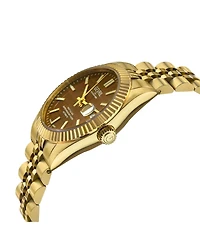Gevril Men's Swiss Made West Village Swiss Automatic Ip Stainless Steel Bracelet Watch