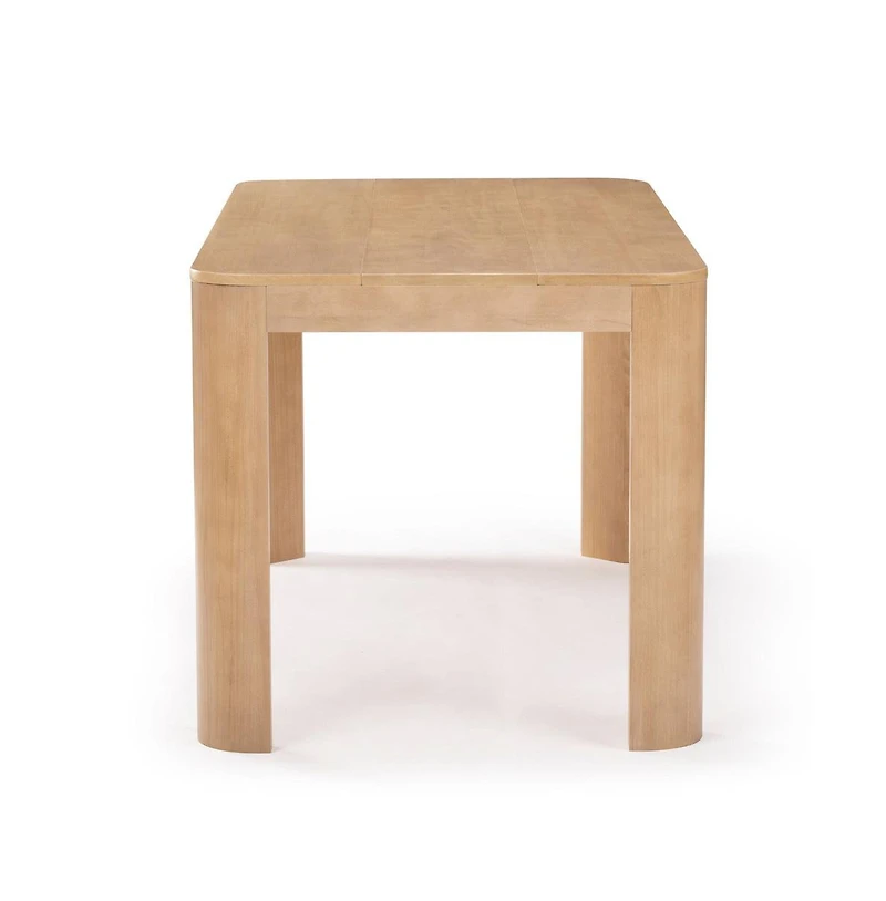 Plank+Beam Contour Dining Table, 60" Solid Wood Kitchen Table, Modern Round Table For 4, Wooden Rectangular Kitchen and Dining Table for Home, Blonde