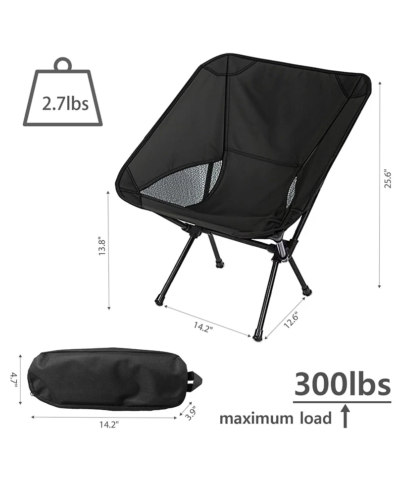 Piscifun Foldable Portable Camping Chair Outdoor Oxford Steel For Hiking Beach Fishing Picnic With Carry Bag