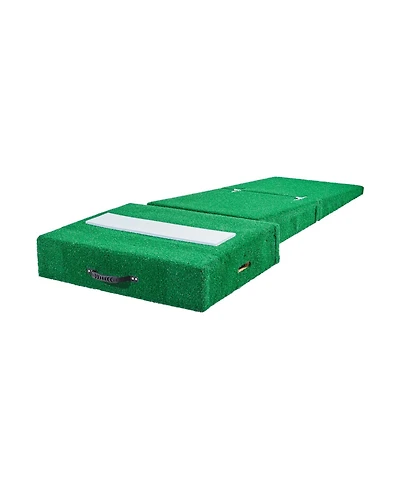 Hongge Foldable 77 in Pitcher's Mound with Dampproof Wood Core and Antifade Turf for Baseball and Softball Practice
