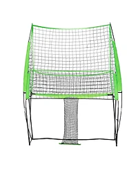 Hongge Height Adjustable Volleyball Training Net System 8 x 11 ft with Ball Return for Serving and Spiking Practice