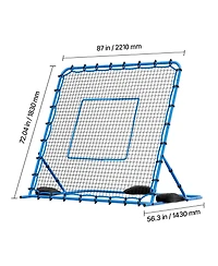 Hongge Quick-Switch Angle Soccer Rebounder 7 x 6 ft Heavy Duty Iron Frame Training Net for Teens and Adults