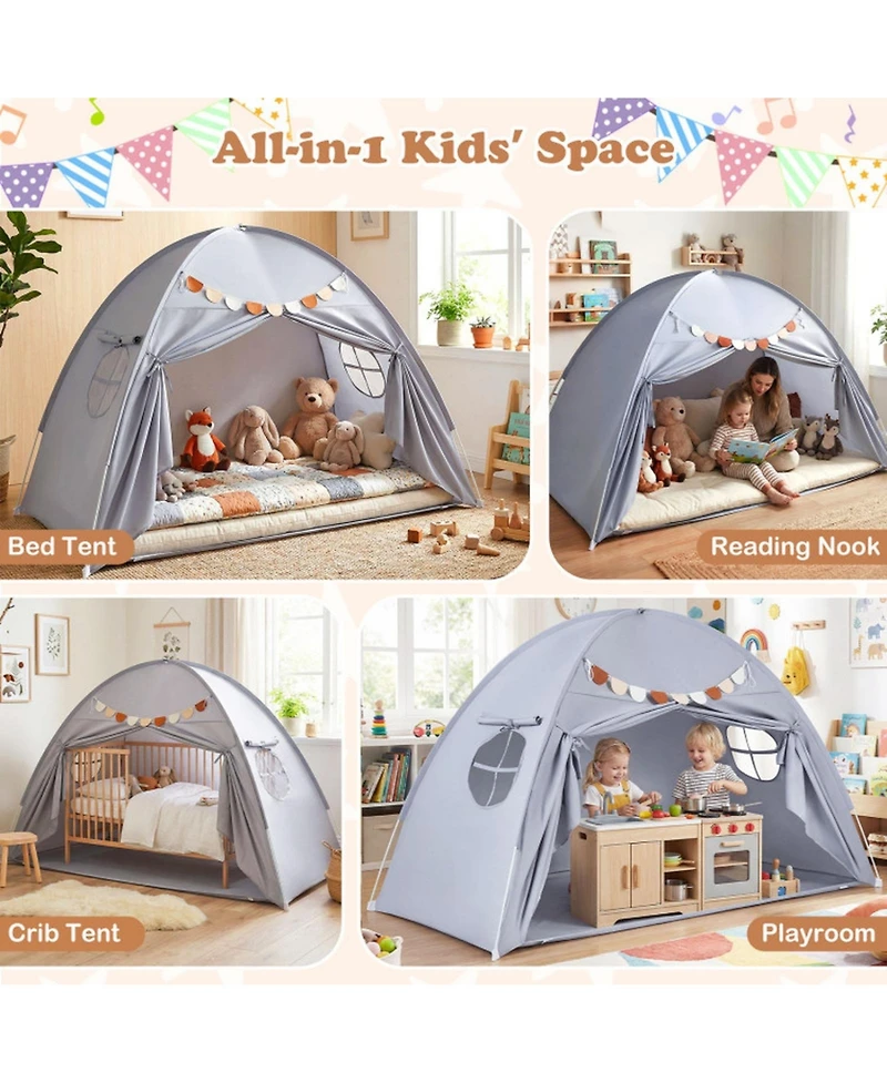 Hongge Machine-Washable Indoor Twin-Size Canopy Tent, Ages 3+